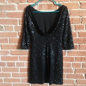 Sequin Black Cocktail Dress